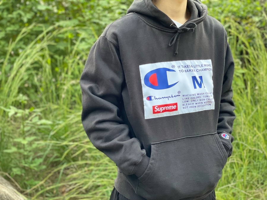 Supreme/Champion Label Hooded Sweatshirt