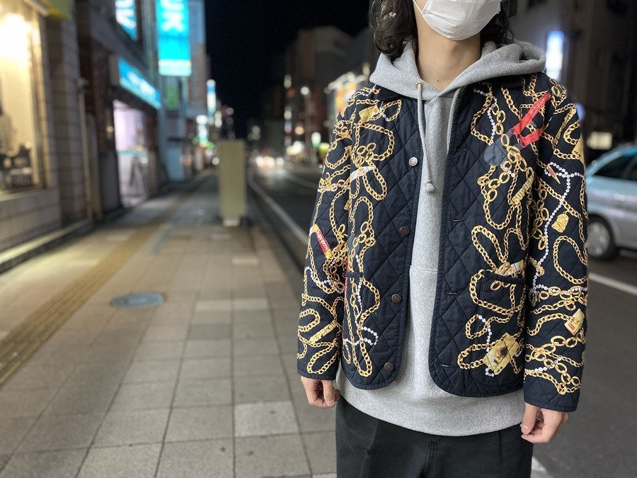 supreme chains quilted jacket