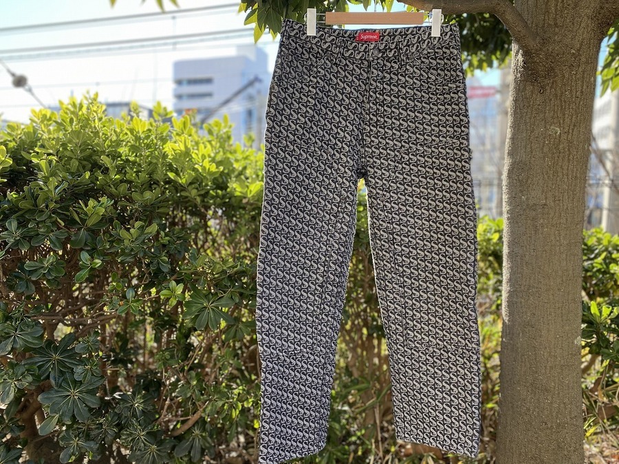 ウエスト80股上34股下69monogram denim painter pants supreme デニム