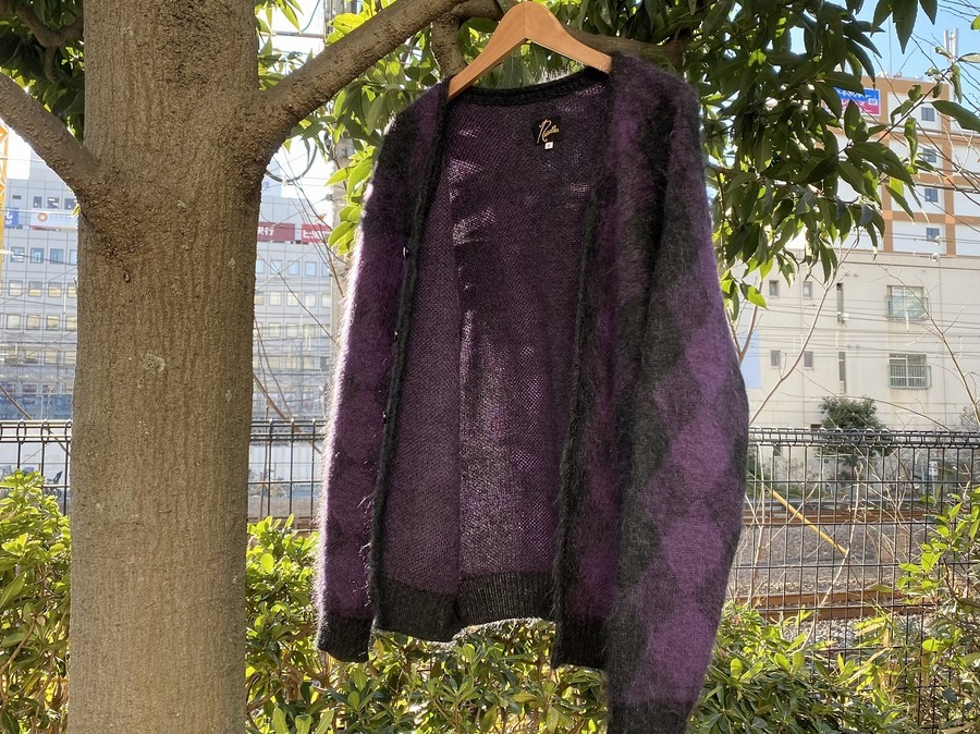 Needles 21AW モヘアカーディガン  parple chacoal