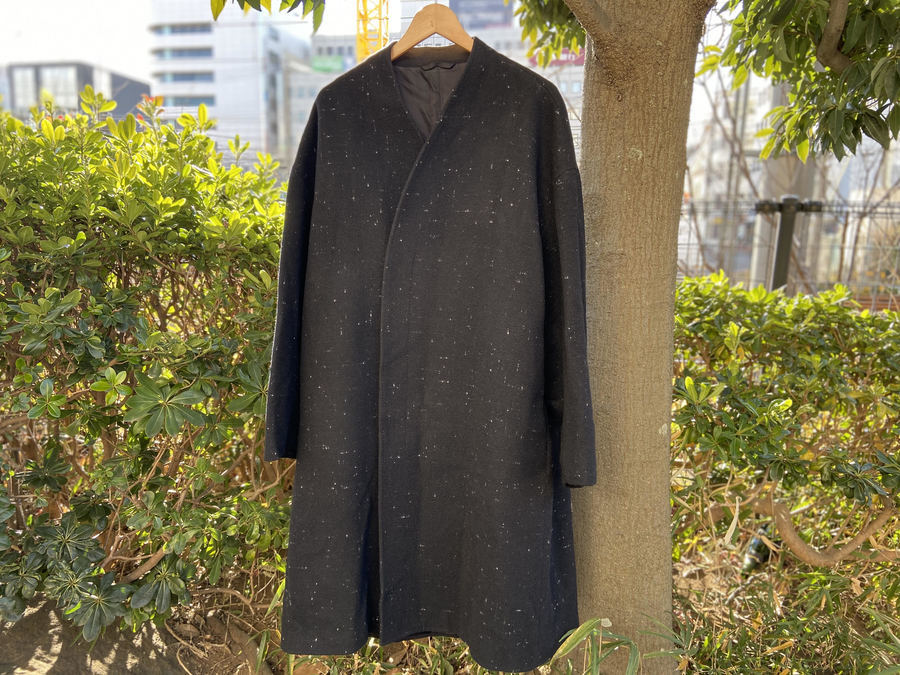 ラッドミュージシャン 18aw ノーカラーコート