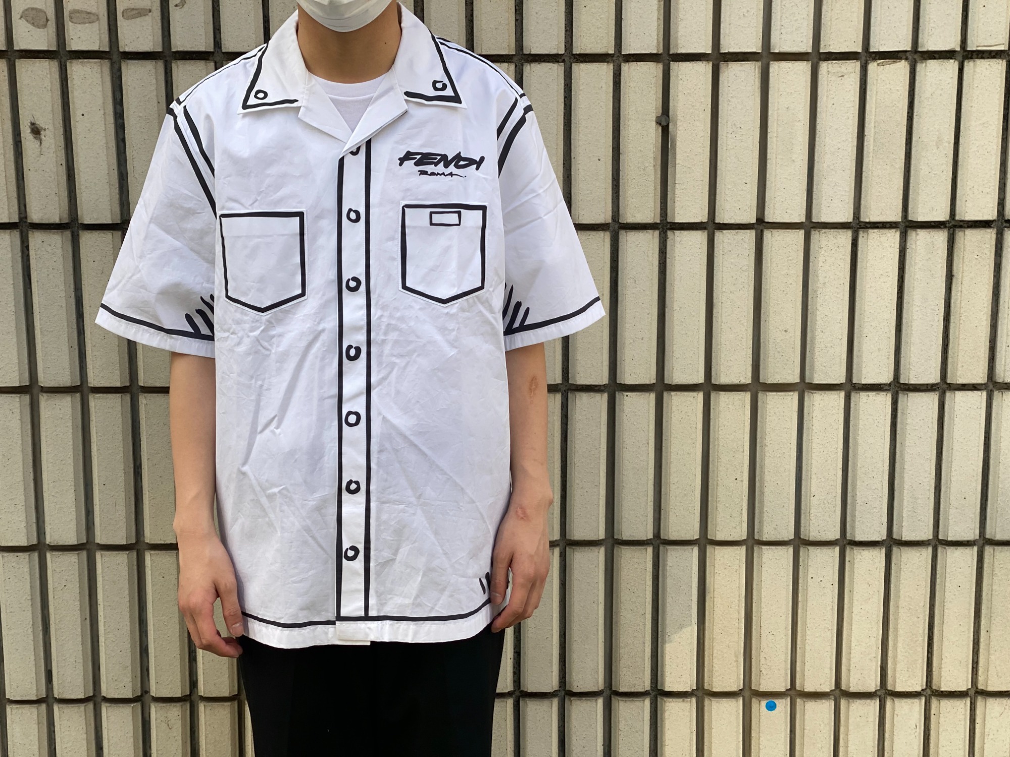 FENDI × ジョシュア・ヴィーダス プリント コットン 半袖 シャツ