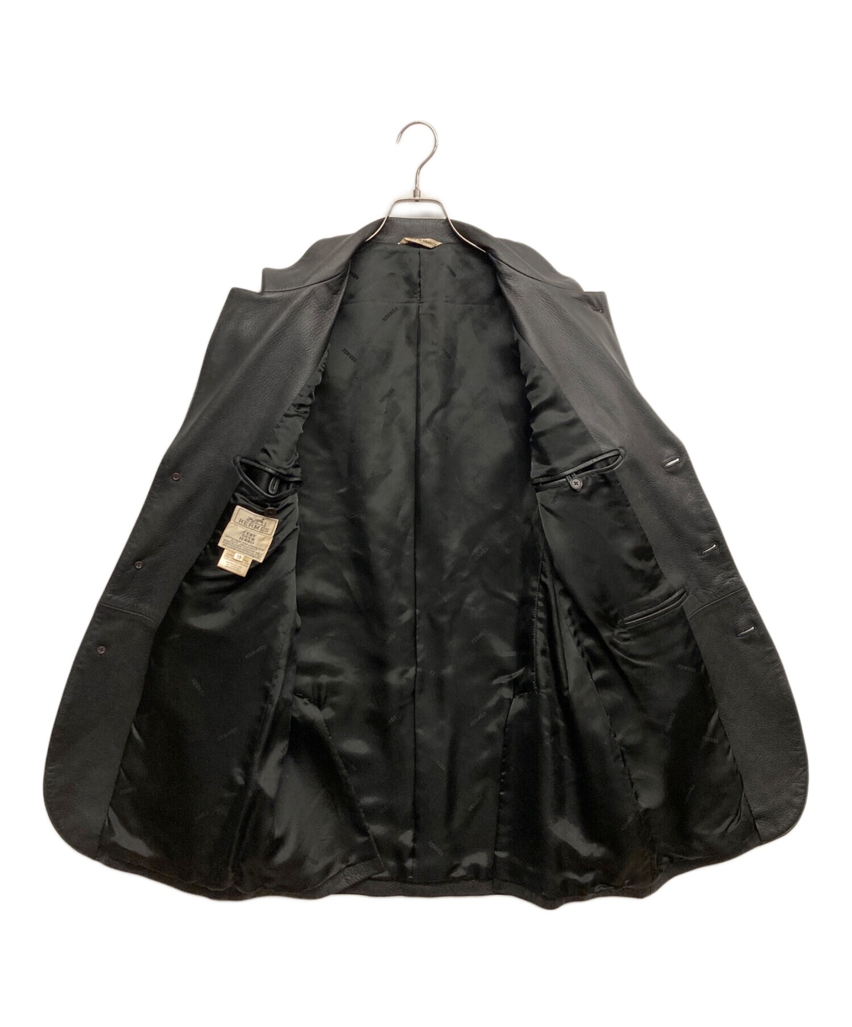 HERMES/エルメス】の、ディアスキンレザージャケット ブラックが買取