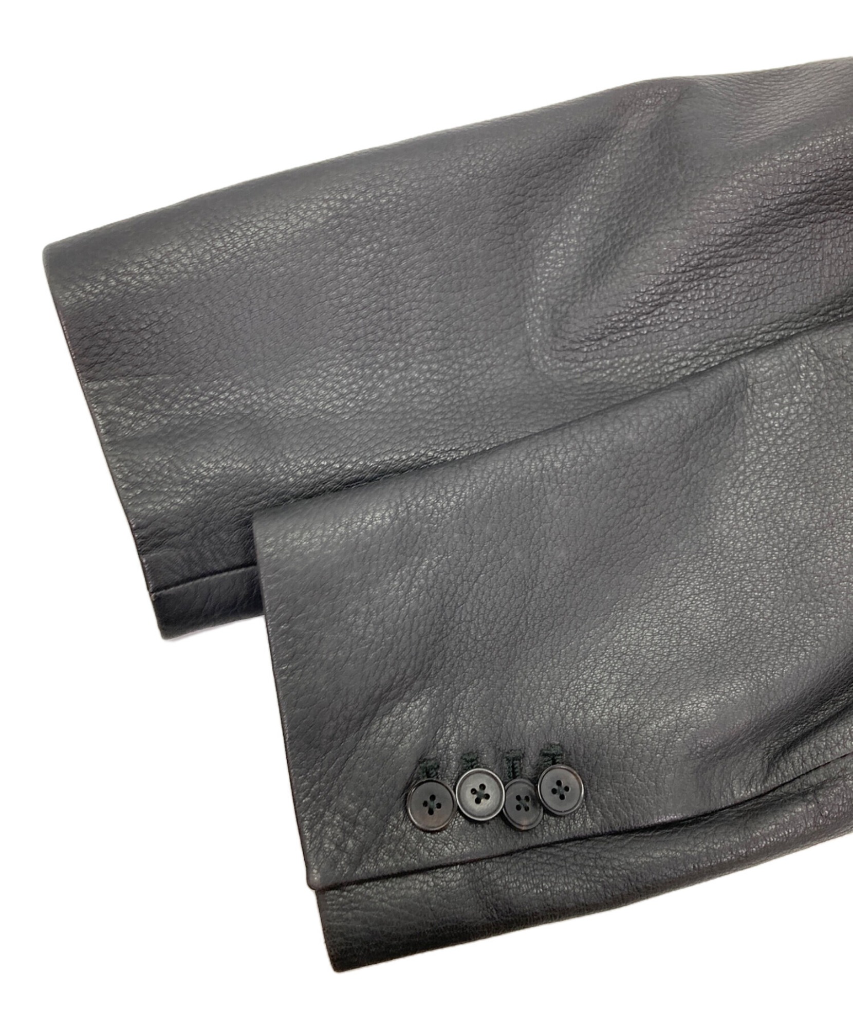 HERMES/エルメス】の、ディアスキンレザージャケット ブラックが買取