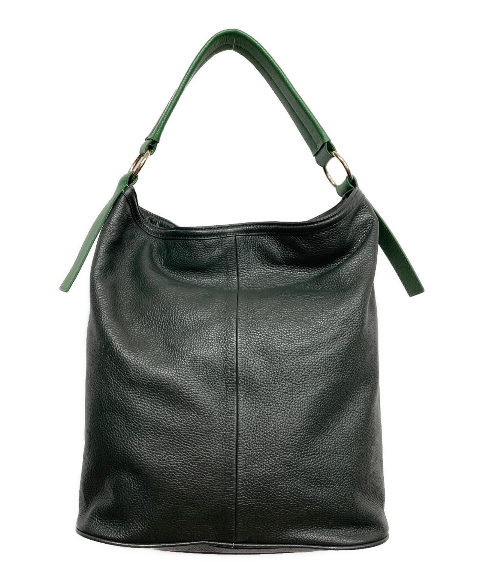 HINC NUNC ワンハンドル レザーバッグ hinc nunc/ヒンクヌンク】の、ワンハンドルレザーショルダーバッグが
