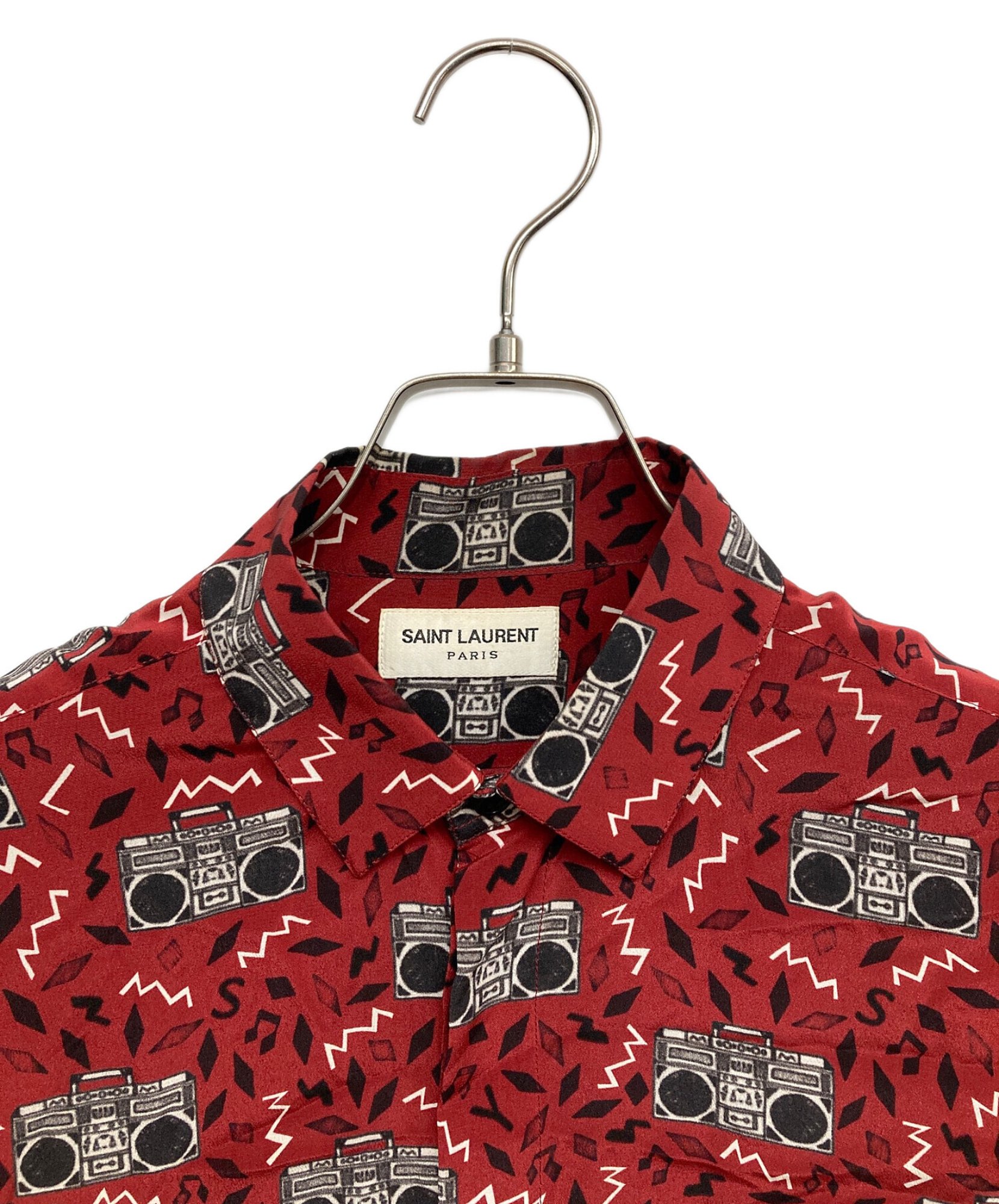 Saint Laurent Paris アロハシャツ なちょ様取り置き Saint Laurent Paris/サンローランパリ】の、ラジオ柄シャツが買取入荷