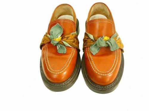 メゾンマルタンマルジェラのスカーフローファー