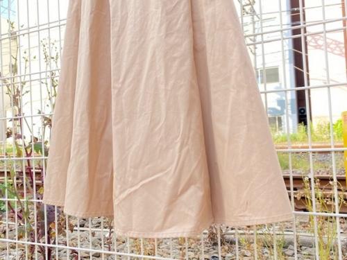 チノのツイルコットンスリットスカート