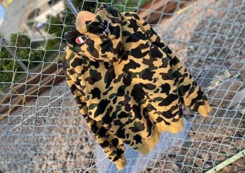 ア ベイシング エイプ x チャンピオンのパーカー