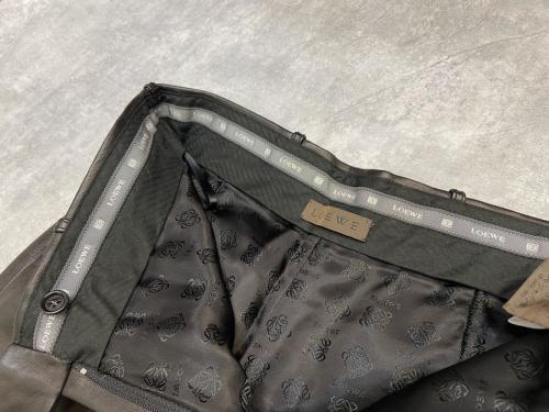 革パンツロエベ 楽天市場】ロエベ LOEWE パンツ レザーパンツ ロングパンツ 無地