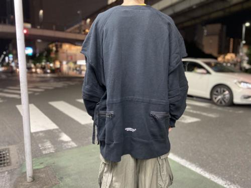 アンダーカバーの多ジップレイヤードクルーネックビッグスウェット