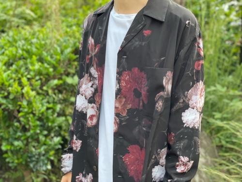 18SS DECHINE PAJAMA SHIRT INKJET FLOWER