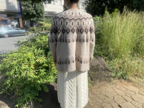 サマンサモスモスのジャガードワイドカーディガン