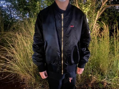 supreme/シュプリームのリバーシブル刺繍MA-1ジャケット