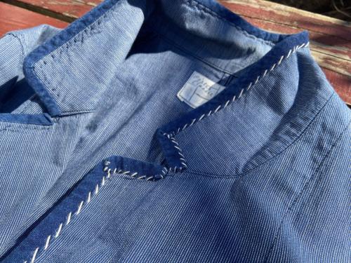 ポータークラシックのインディゴストライプジャケット