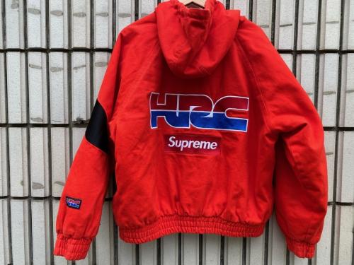 シュプリーム×ホンダ×フォックスレーシングのパフィージップアップジャケット