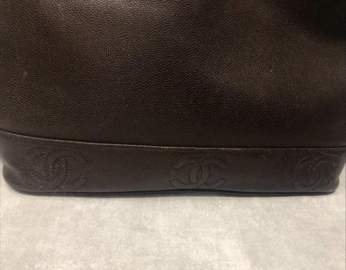 シャネルのトリプルココチェーンショルダートートバッグ