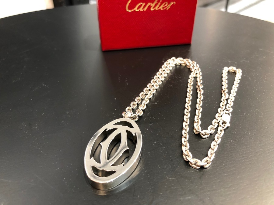 Cartier ロゴネックレス チェーン ヴィンテージ シルバー