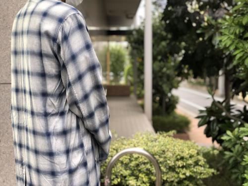 R-COATのメンズ コート チェック 羽織