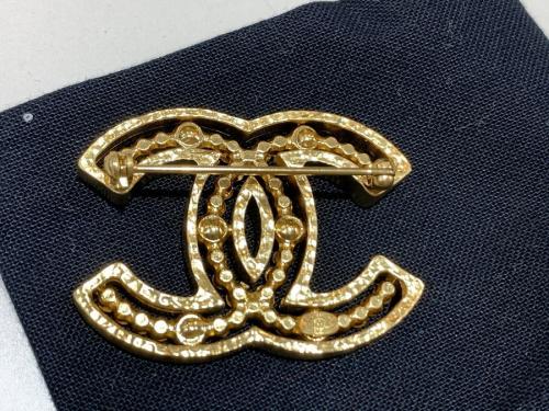 ココマークラインストーンブローチ