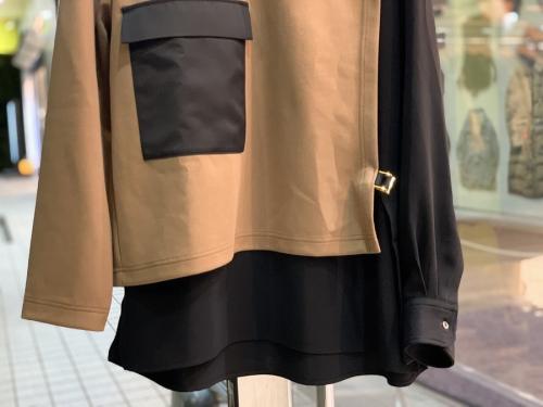 クルニのダブルクロスレイヤードスウェット