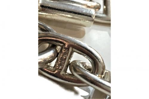 シェーヌダンクルGMのエルメスバングル　HERMESバングル　シェーヌダンクル　HERMESシルバーアクセサリー　HERMESシルバー925