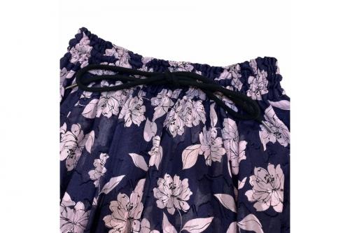 OBLIスカート　OBLIギャザースカート　OBLIフラワープリント　OBLIロングスカート　