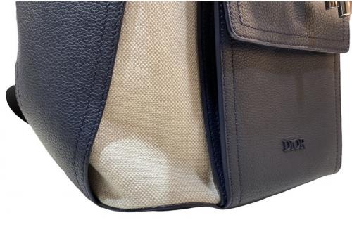 クリスチャン ディオールのレザー・キャンバス バックパック