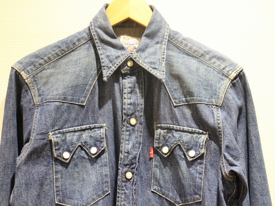 Levis denim shirt vtgショートホーン