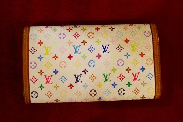 中古正規品 ルイヴィトン マルチカラーモノグラム長財布 LOUIS VUITTON - 【廃盤品】ルイヴィトン マルチカラー三つ折長財布の