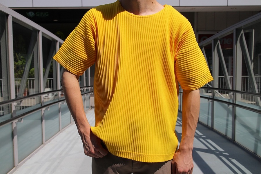 イッセイミヤケ ISSEY MIYAKE プリーツ 半袖カットソー トップス M