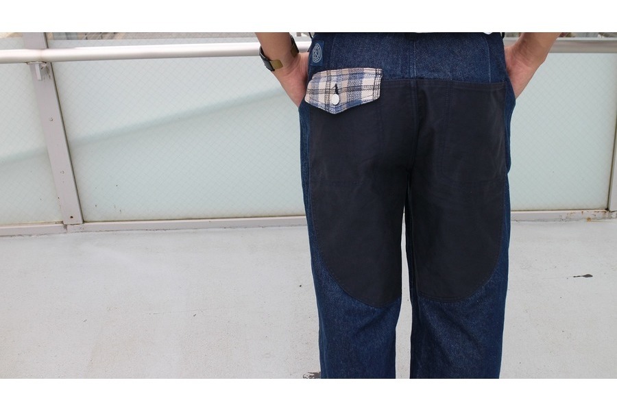 Porter Classic/ポータークラシック】より切替ワイドデニムパンツ 