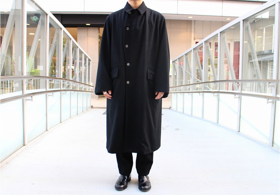 ほぼ未使用 REVERBERATE リバーバレイト マキシ丈 チェスターコート REVERBERATE リバーバレイト / LONG JACKET ブラック