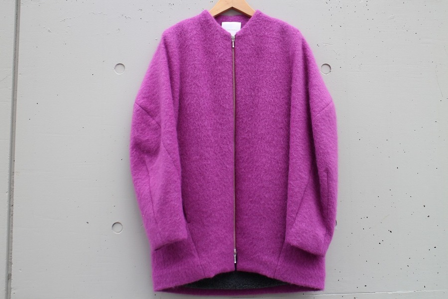 エレンディーク　パーフル　紫　ノーカラー　コート