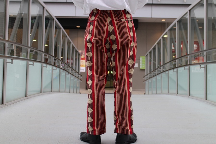 engineered garments ウールパンツ ストライプ レッド engineered garments ウールパンツ ストライプ レッド