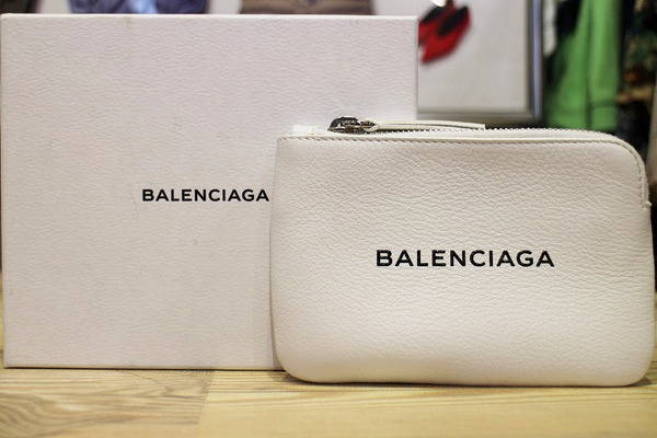 BALENCIAGA バレンシアガポーチ（ネイビーカバスXSサイズ）