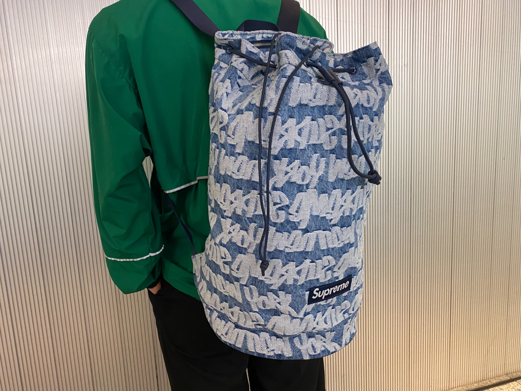 Supreme / シュプリームよりfat tip jacquard denim backpack