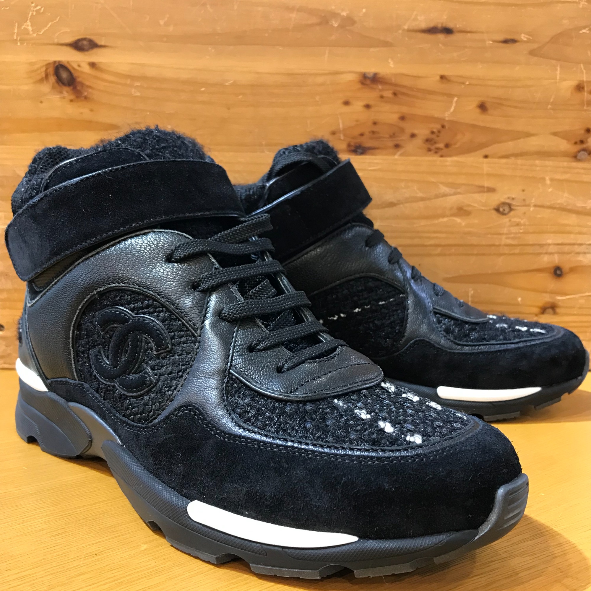 CHANEL/シャネル】よりココマークツイードレザースニーカーが買取入荷 