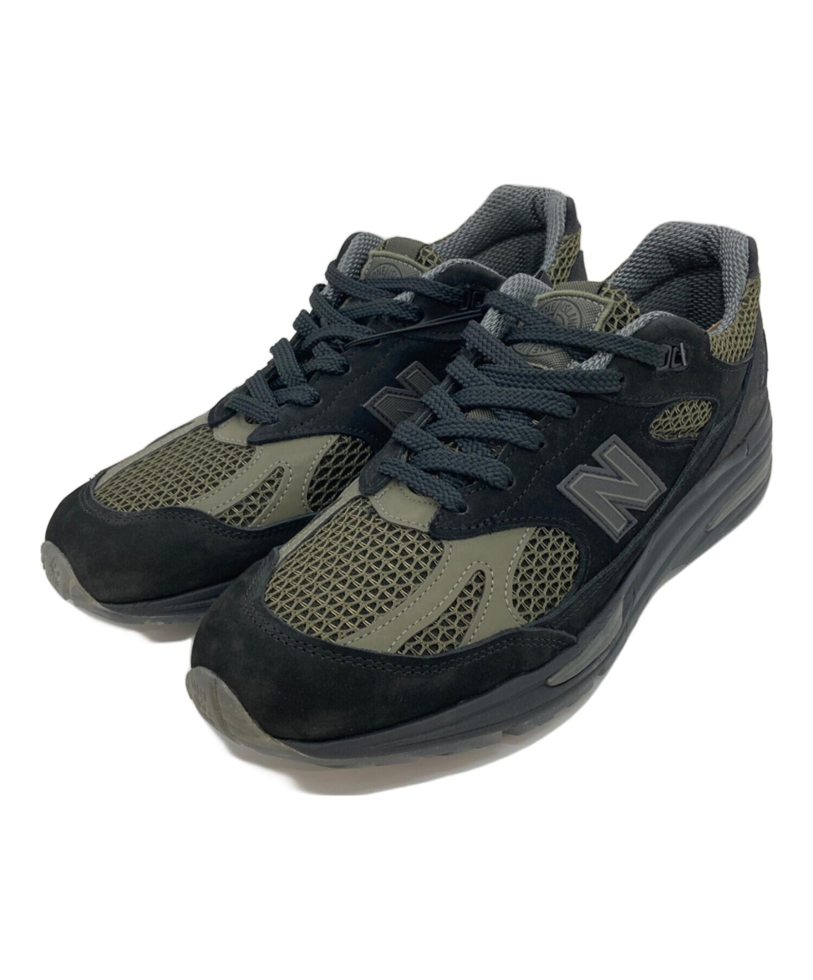 【中古】ストーンアイランド STONE  × NEW BALANCE 2023年秋冬 U991SD2 スニーカー オリーブ×ブラック【サイズUS9】【メンズ】 STONE ISLAND × NEW BALANCE / ストーンアイランド×ニューバランス
