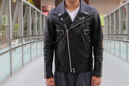12AW UNDERCOVER/アンダーカバー サイコカラー レザー ライダース