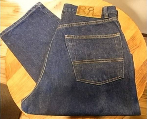 加工デニムジャケットのデニムパンツ