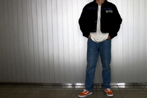 デニムジャケットのビックＴシャツ