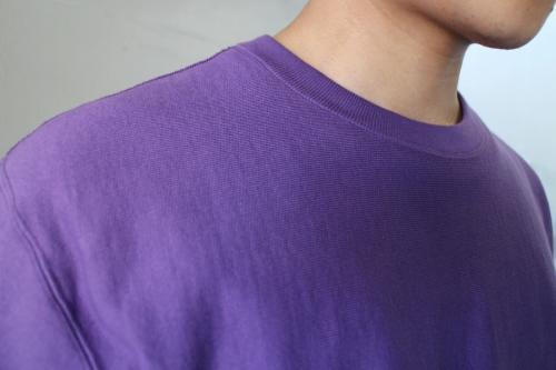 クルーネックスウェットのパープル
