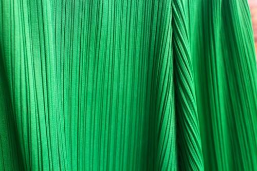 プリーツマキシスカートのグリーン