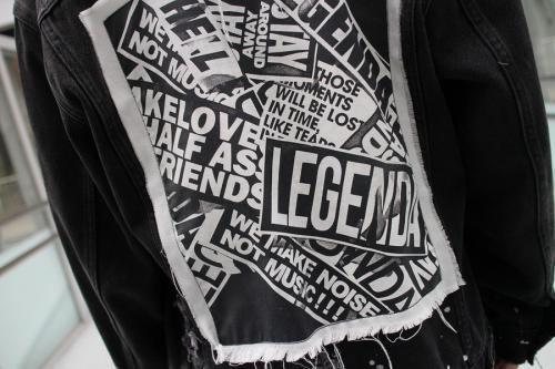 レジェンダのCOLLAGE RANDOM BLEACH ルーズデニムジャケット