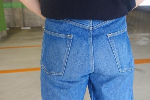 ハードツイストワイドデニムパンツのインディゴ