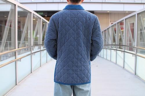 クオン×ラベンハムの藍染刺し子キルティングジャケット