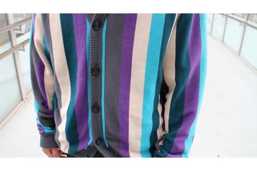 クレプスキュールのマルチストライプカーディガン