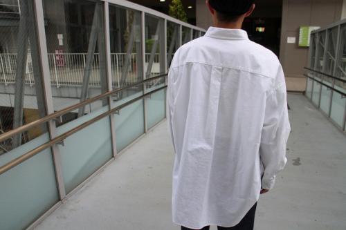 オックスフォードオーバーサイズボタンダウンシャツのホワイト