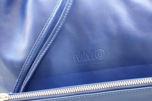 エムエムシックス メゾンマルジェラの巾着レザーリュック